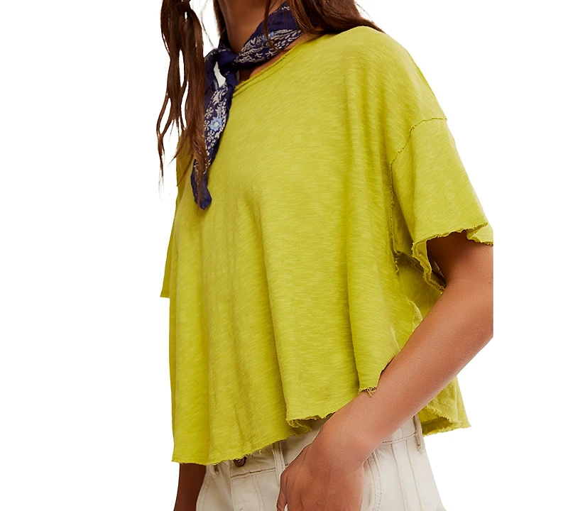 Free People Women's Elsie Swing Short-Sleeve Crew Neck T-Shirt