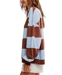 Free People Women's Classic Crewneck Stripe Oversized Top