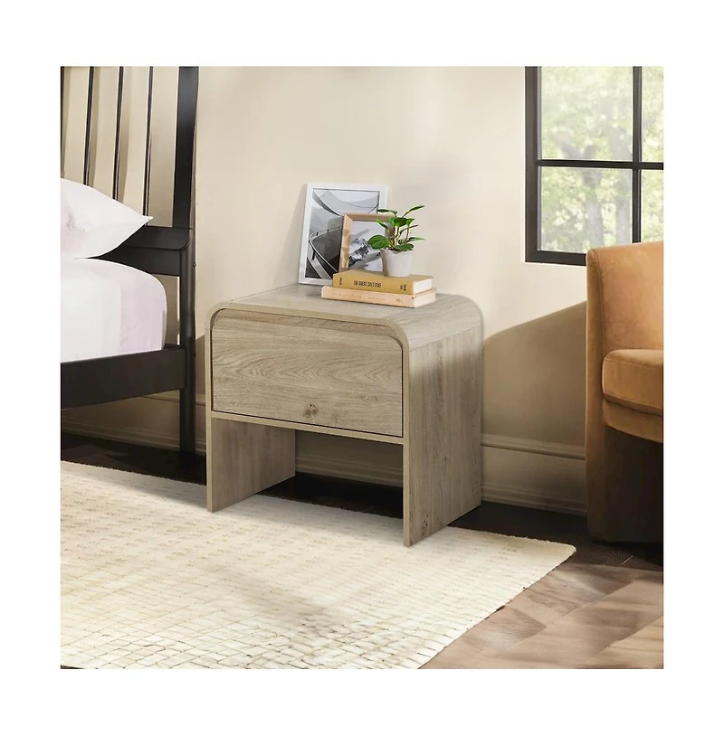 New Classic Furniture Mara 15.7 in Rectangular Wood End Table (Set of 2)