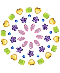 Gnuadz 900pcs Flatback Rhinestones Jewels Pirate Party Crafting Embellishments 9 Shapes