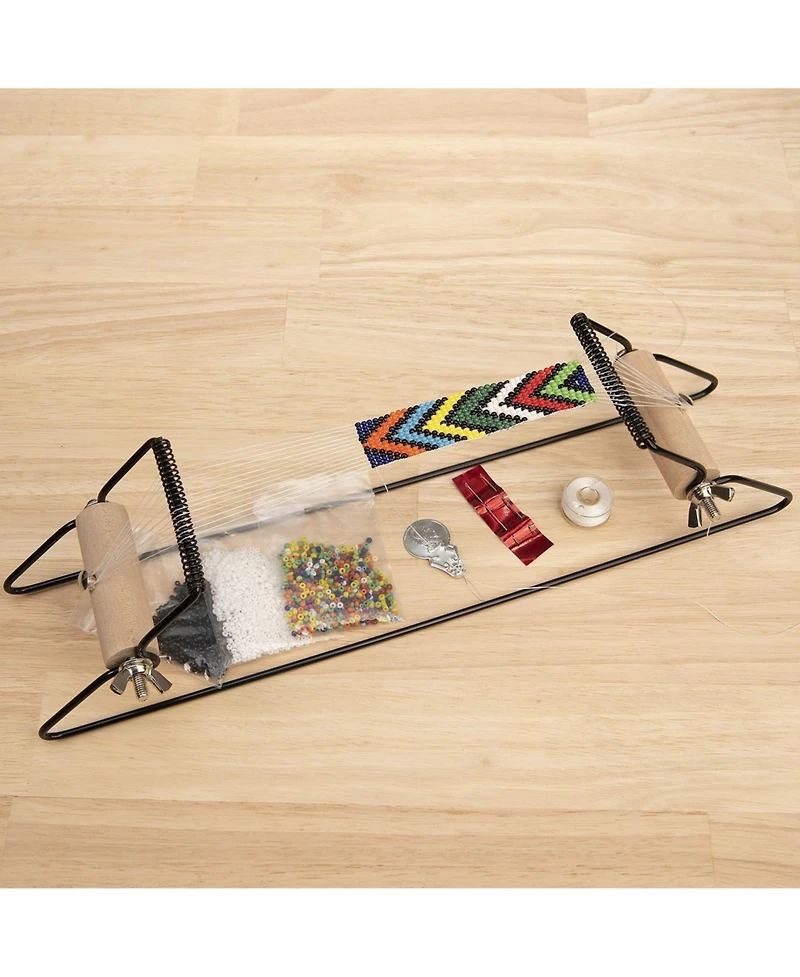 Gnuadz Metal Bead Loom Kit Thread 18 Glass Beads Bracelets Necklaces Belts