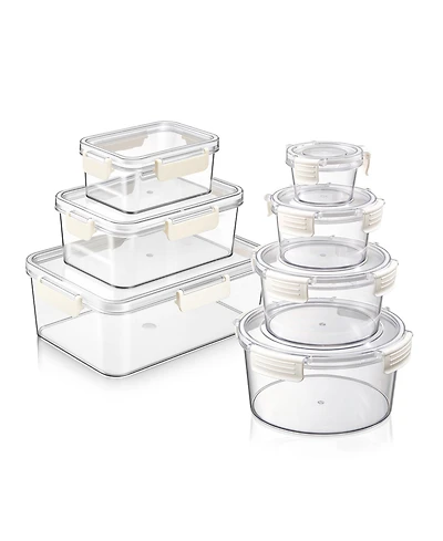 Sorbus 7-Piece Food Storage Container Set – Clear Stackable Canister for Pantry, Rice, Pasta, Cereal and Snacks