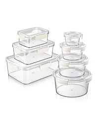 Sorbus 7-Piece Food Storage Container Set – Clear Stackable Canister for Pantry, Rice, Pasta, Cereal and Snacks