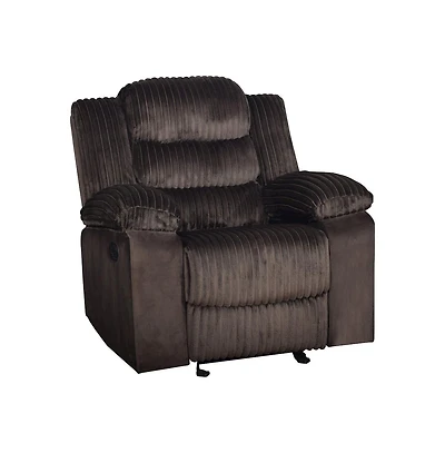 New Classic Furniture Willow Wood and Fabric Glider Recliner