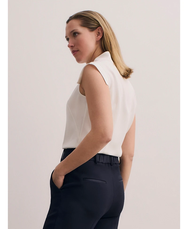 The Fold Women's Bowery Sleeveless Silk Blouse