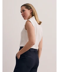 The Fold Women's Bowery Sleeveless Silk Blouse