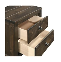 New Classic Furniture Furniture Ridge Solid Wood Bedroom Nightstand in Rustic