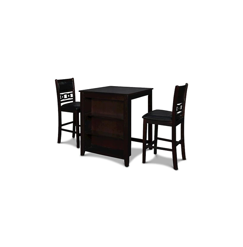 New Classic Furniture Gia 3-Piece 30" Wood Storage Counter Set