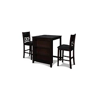 New Classic Furniture Gia 3-Piece 30" Wood Storage Counter Set