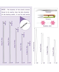 Gnuadz 58 Beading Needles Big Eye Ultra-thin Stainless Steel Seed Bead Embroidery Diy