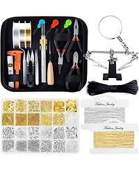 Gnuadz Jewelry Making Kit Tools Earring Hooks Findings Wires Chains Helping Hands