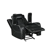 New Classic Furniture Orion Ii Faux Leather Glider Recliner