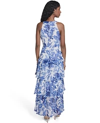 Tommy Hilfiger Women's Halter Neck Tiered Maxi Dress