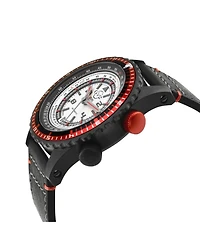 GV2 by Gevril Men's Contasecondi Swiss Automatic Italian Leather Strap Watch