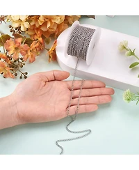 Gnuadz Pandahall Stainless Steel Curb Chains Soldered 4x3x0.6mm Color Plated