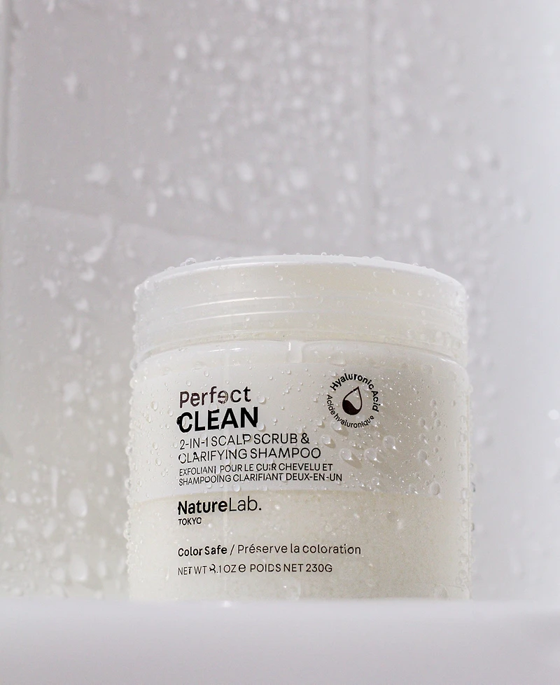 NatureLab Tokyo Perfect Clean 2-In-1 Scalp Scrub, Clarifying and Shampoo, 8.1 oz.