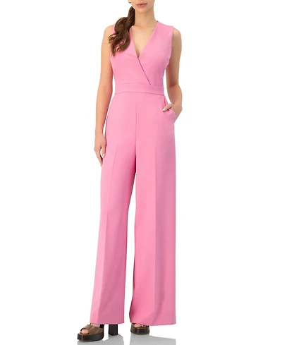 Ivonne Women's V-Neck Sleeveless Wide-Leg Jumpsuit