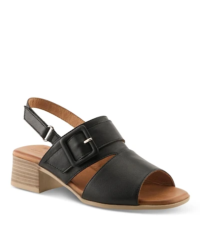 Spring Step Acoliana Women s Leather Sandal with Oversized Buckle and Comfort