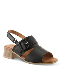 Spring Step Acoliana Women s Leather Sandal with Oversized Buckle and Comfort