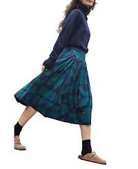 Celtic & Co. Women's Box Pleated Midi Skirt