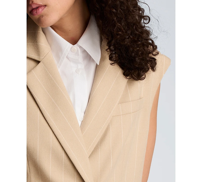 Kenneth Cole Women's Sleeveless Button Front Vest