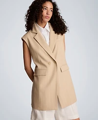 Kenneth Cole Women's Sleeveless Button Front Vest