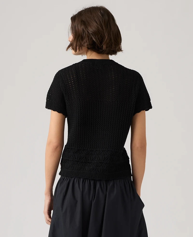 Levi's Women's Isabelle Crochet Short-Sleeve Sweater