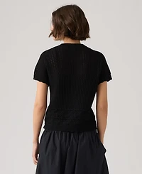 Levi's Women's Isabelle Crochet Short-Sleeve Sweater