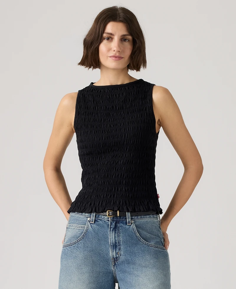 Levi's Women's Bella Smocked Boat Neck Top