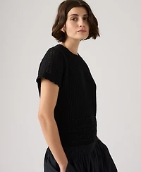 Levi's Women's Isabelle Crochet Short-Sleeve Sweater