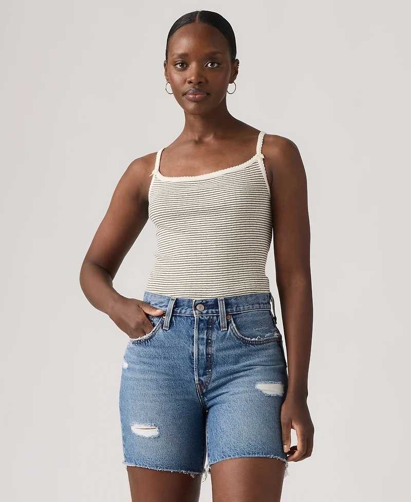 Levi's Women's Sweetie Floral Pointelle Cotton Cami Top