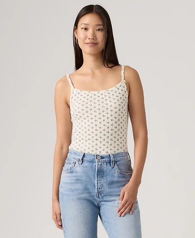 Levi's Women's Sweetie Floral Pointelle Cotton Cami Top