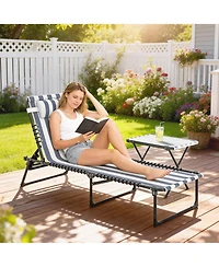 Outsunny Chaise Lounge Pool Chair, Folding, Reclining