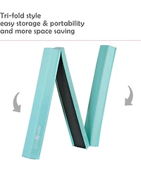 Zeny 9ft Folding Gymnastics Balance Beam for Kids, Floor Balance Beam Bar with Anti-Slip Base Extra Firm Foam Walking Beams Home