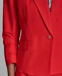 Karl Lagerfeld Paris Women's Cropped Single-Button Jacket