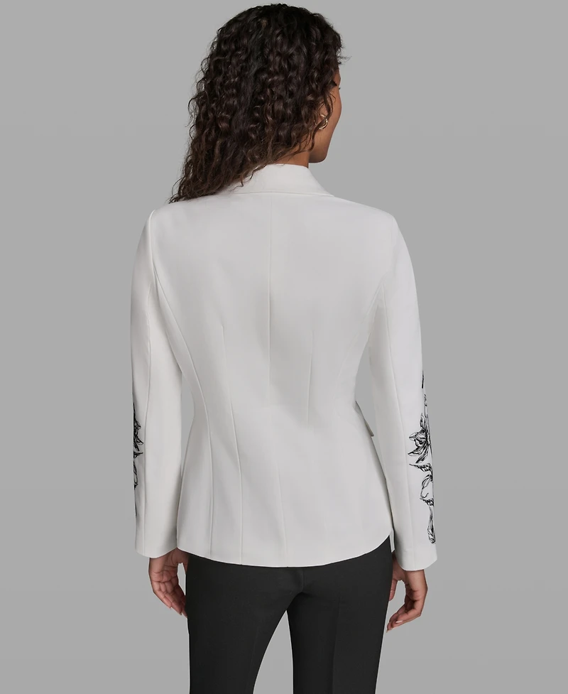 Karl Lagerfeld Paris Women's Woven Cropped Jacket