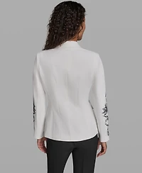 Karl Lagerfeld Paris Women's Woven Cropped Jacket