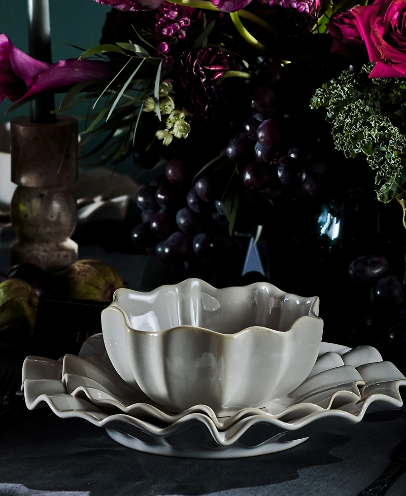 Marchesa Lotus Stoneware 12-Pc. Dinnerware Set, Service For 4