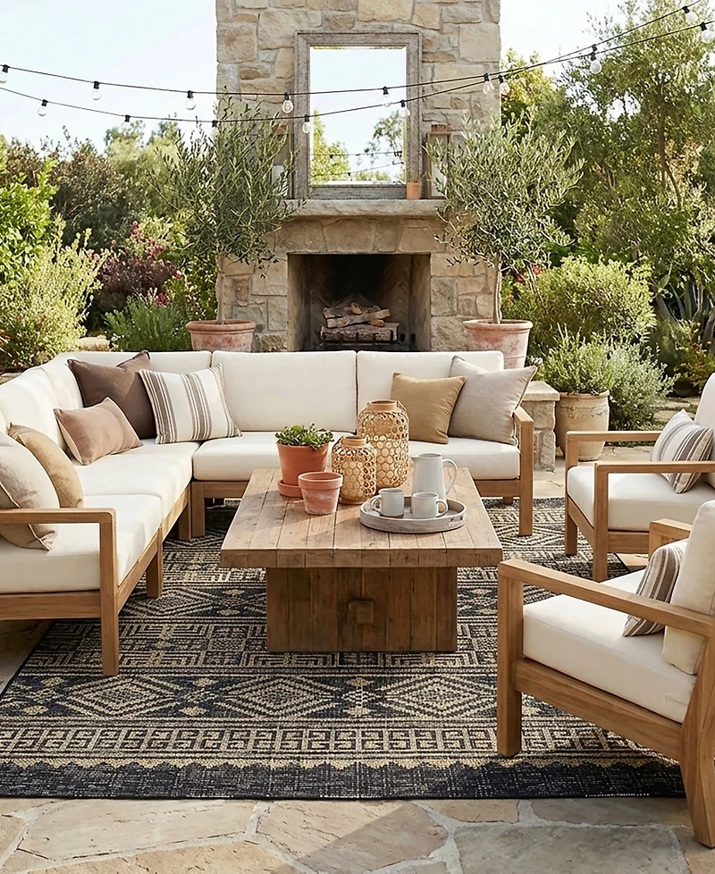 Closeout! Lr Home Sunny SUNSH81241 5' x 8' Outdoor Area Rug