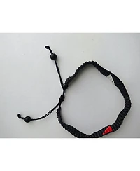 Silent Strength Beaded Bracelet – Black with Red & White Triangles