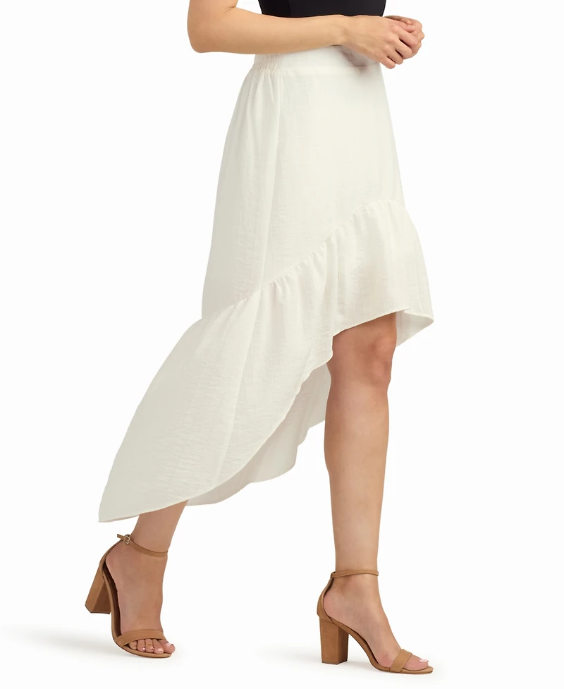 Bcx Women's Dobby Stripe High-Low Skirt