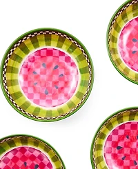 MacKenzie-Childs Watermelon Melamine Small Bowls, Set of 4