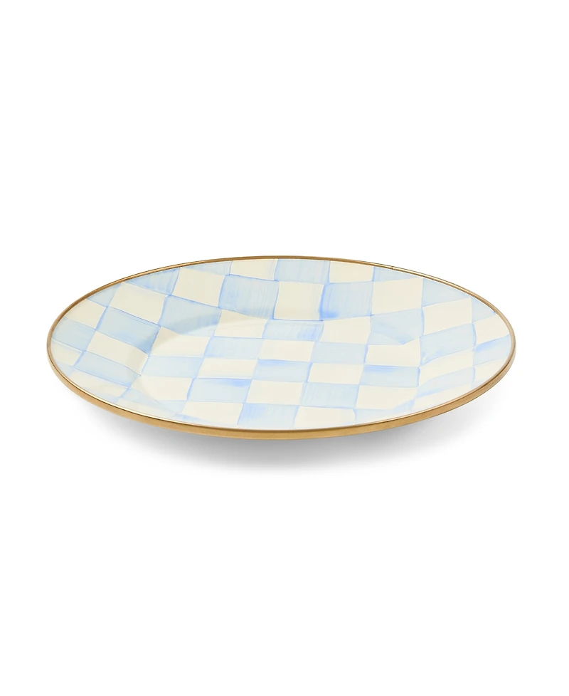 MacKenzie-Childs Sky Check Salad and Dessert Plate