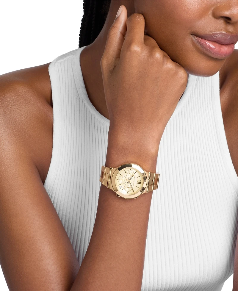 Michael Kors Women's Billie Quartz Chronograph Gold Stainless Steel Watch 37mm