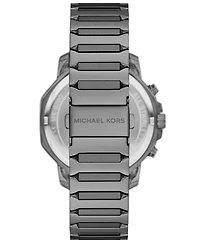 Michael Kors Men's Prescott Quartz Chronograph Gunmetal Stainless Steel Watch 44mm