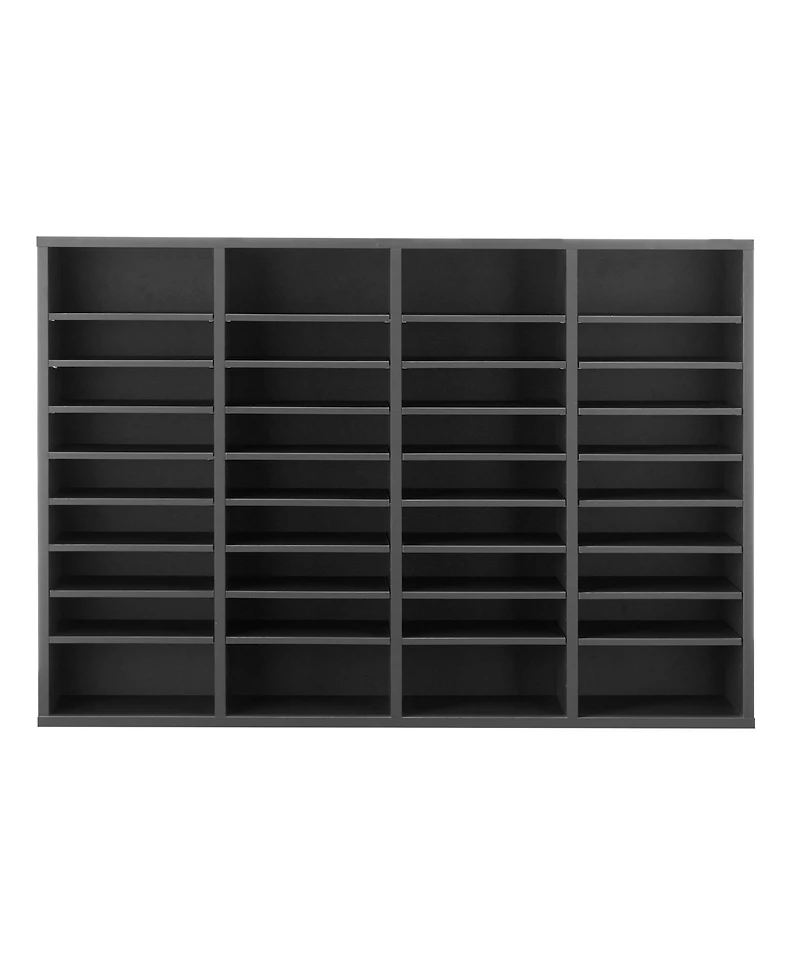 Sugift 36 Compartment Wooden Literature Organizer Mailbox for Office and Home Storage