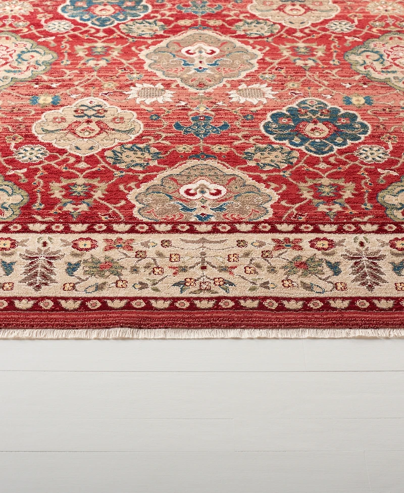 Lauren Ralph Lauren Ariel LRL1255C Red and Beige 5'1" X 7'6" Area Rug