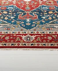Lauren Ralph Lauren Camille LRL1225A Red and Navy 8' X 10' Area Rug