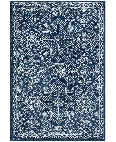 Lauren Ralph Lauren Etienne LRL6603N Navy and Ivory 4' X 6' Area Rug