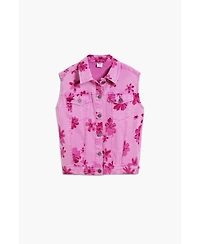 Desigual Girls Girls's Denim vest flowers